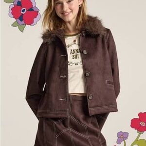 Old Navy x Anna Sui Vegan Suede Boxy Jacket